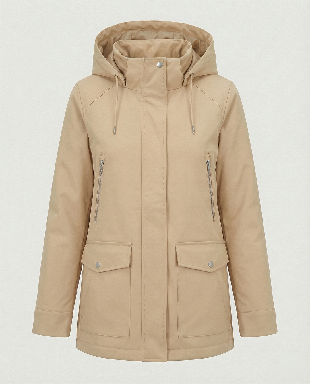 Übergangsjacke Damen sportlich mit Kapuze und Taschen