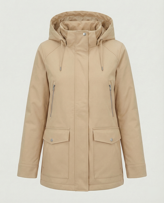 Übergangsjacke Damen sportlich mit Kapuze und Taschen