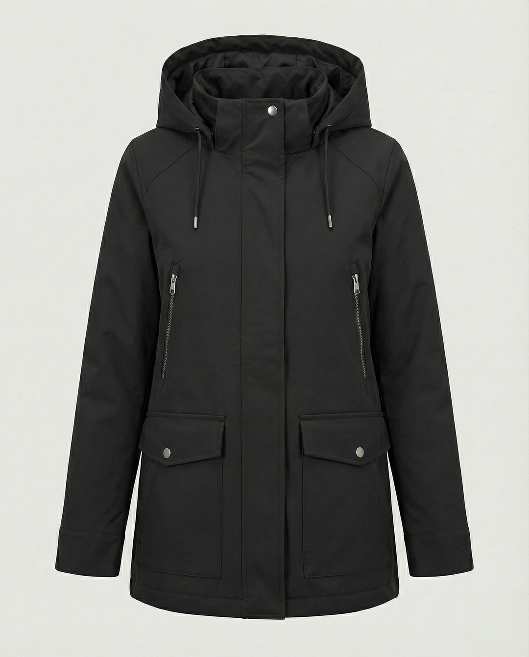Übergangsjacke Damen sportlich mit Kapuze und Taschen