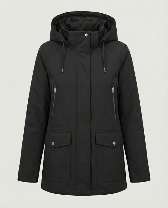 Übergangsjacke Damen sportlich mit Kapuze und Taschen