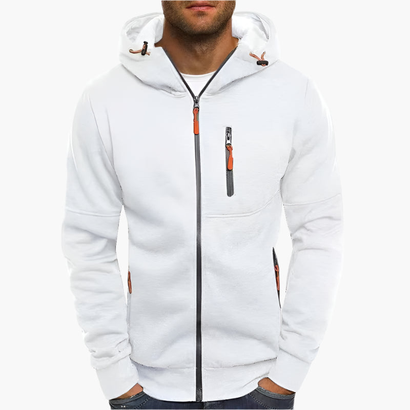 R&B | Kapuzenjacke Sportlich Freizeit - Bequemer Hoodie mit Reißverschluss und Taschen