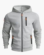 R&B | Kapuzenjacke Sportlich Freizeit - Bequemer Hoodie mit Reißverschluss und Taschen