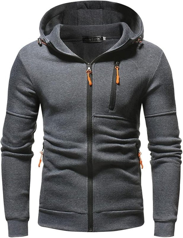 R&B | Kapuzenjacke Sportlich Freizeit - Bequemer Hoodie mit Reißverschluss und Taschen