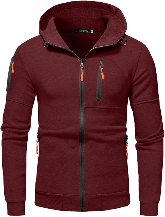 R&B | Kapuzenjacke Sportlich Freizeit - Bequemer Hoodie mit Reißverschluss und Taschen