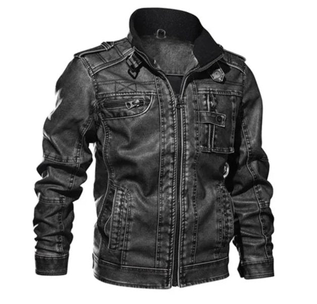 R&B | Herren Slim-Fit Bikerjacke