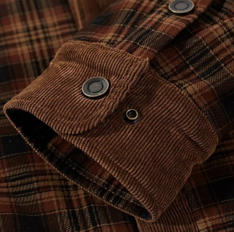 R&B | Outdoor Flanelljacke Im Holzfäller-Stil mit Fleece - Freizeit- und Arbeitsjacke