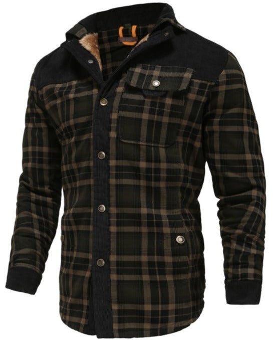 R&B | Outdoor Flanelljacke Im Holzfäller-Stil mit Fleece - Freizeit- und Arbeitsjacke