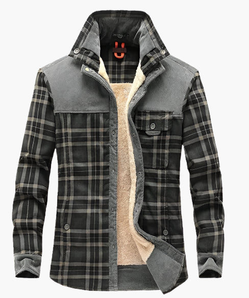 R&B | Outdoor Flanelljacke Im Holzfäller-Stil mit Fleece - Freizeit- und Arbeitsjacke
