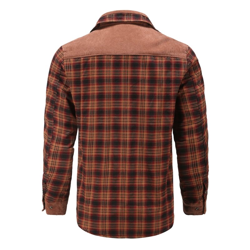 R&B | Outdoor Flanelljacke Im Holzfäller-Stil mit Fleece - Freizeit- und Arbeitsjacke