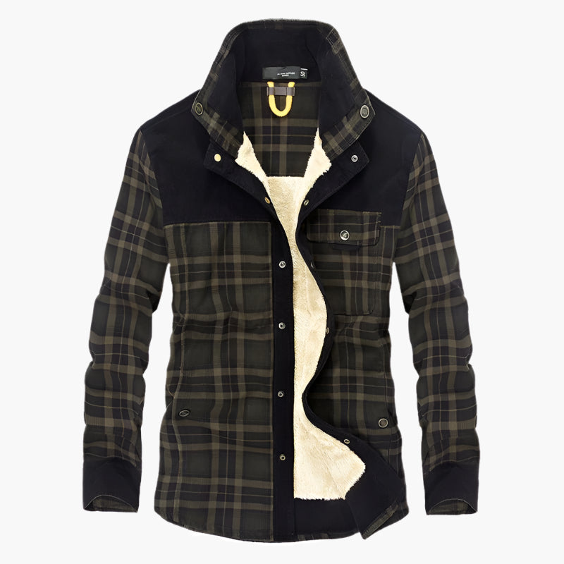 R&B | Outdoor Flanelljacke Im Holzfäller-Stil mit Fleece - Freizeit- und Arbeitsjacke