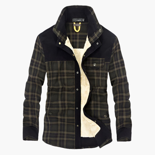 R&B | Outdoor Flanelljacke Im Holzfäller-Stil mit Fleece - Freizeit- und Arbeitsjacke