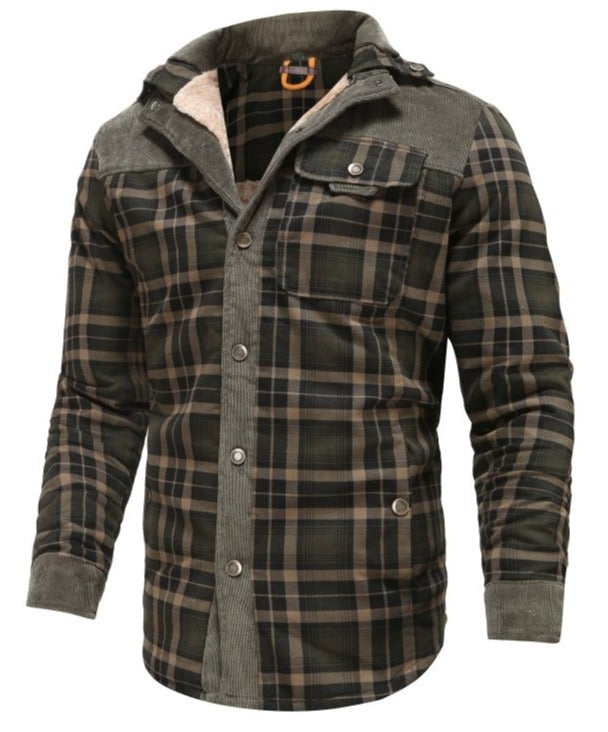 R&B | Outdoor Flanelljacke Im Holzfäller-Stil mit Fleece - Freizeit- und Arbeitsjacke