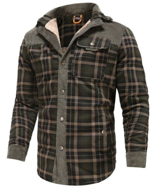 R&B | Outdoor Flanelljacke Im Holzfäller-Stil mit Fleece - Freizeit- und Arbeitsjacke