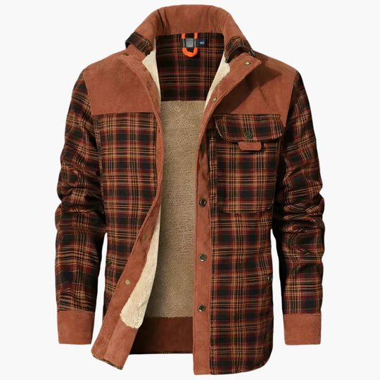 R&B | Outdoor Flanelljacke Im Holzfäller-Stil mit Fleece - Freizeit- und Arbeitsjacke