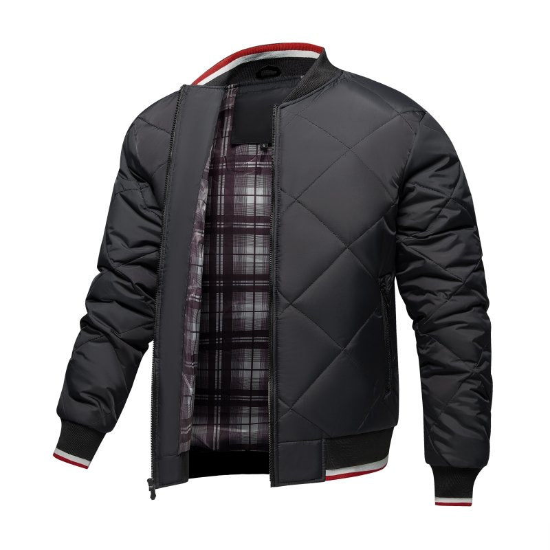 R&B | Herren Rauten Stepp Bomberjacke