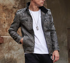 R&B | Herren Slim-Fit Bikerjacke