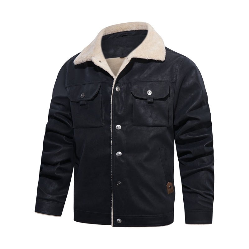 R&B | Herren Sherpa Kragen Freizeitjacke