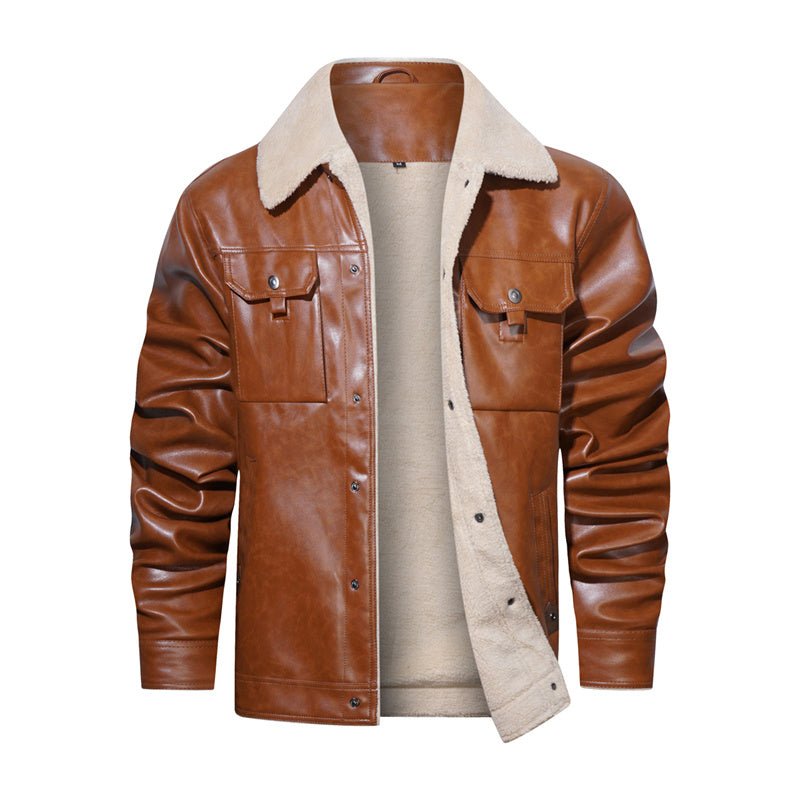 R&B | Herren Sherpa Kragen Freizeitjacke