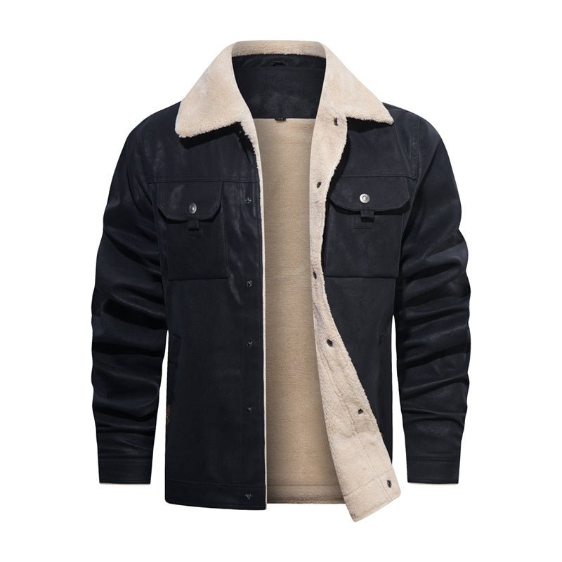 R&B | Herren Sherpa Kragen Freizeitjacke