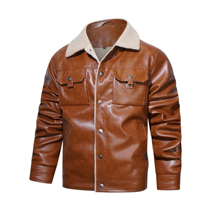 R&B | Herren Sherpa Kragen Freizeitjacke