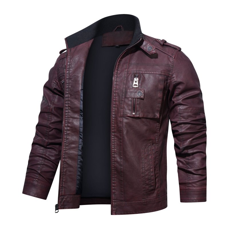 R&B | Herren Slim-Fit Bikerjacke