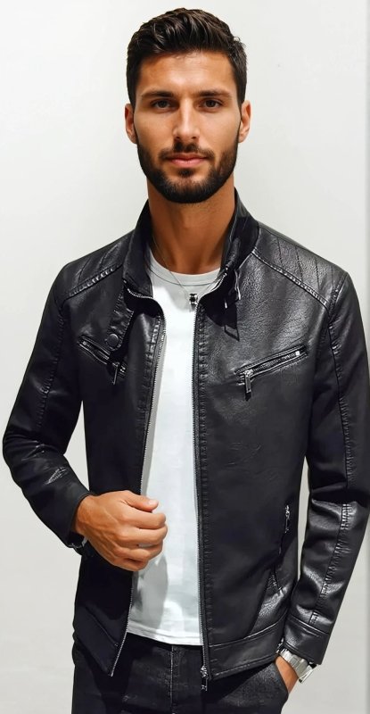R&B | Bikerjacke Im Modernen Stil für Freizeit und Ausgehen