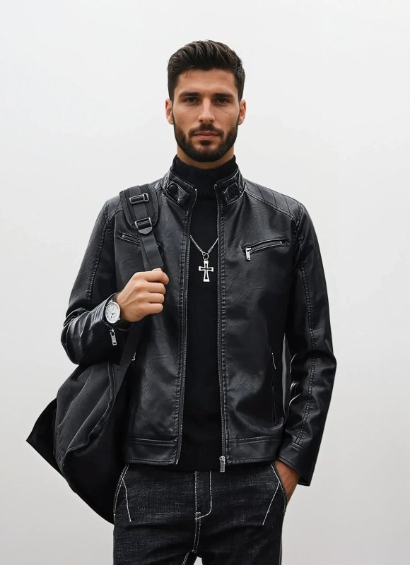 R&B | Bikerjacke Im Modernen Stil für Freizeit und Ausgehen