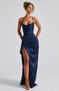 R&B | MarinR&Blaues Maxikleid