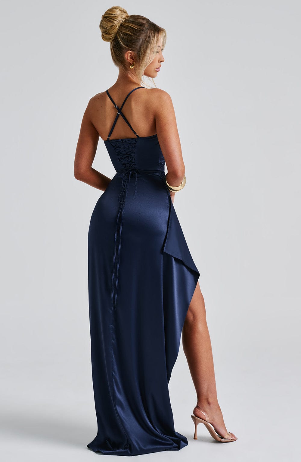 R&B | Marineblaues Maxikleid