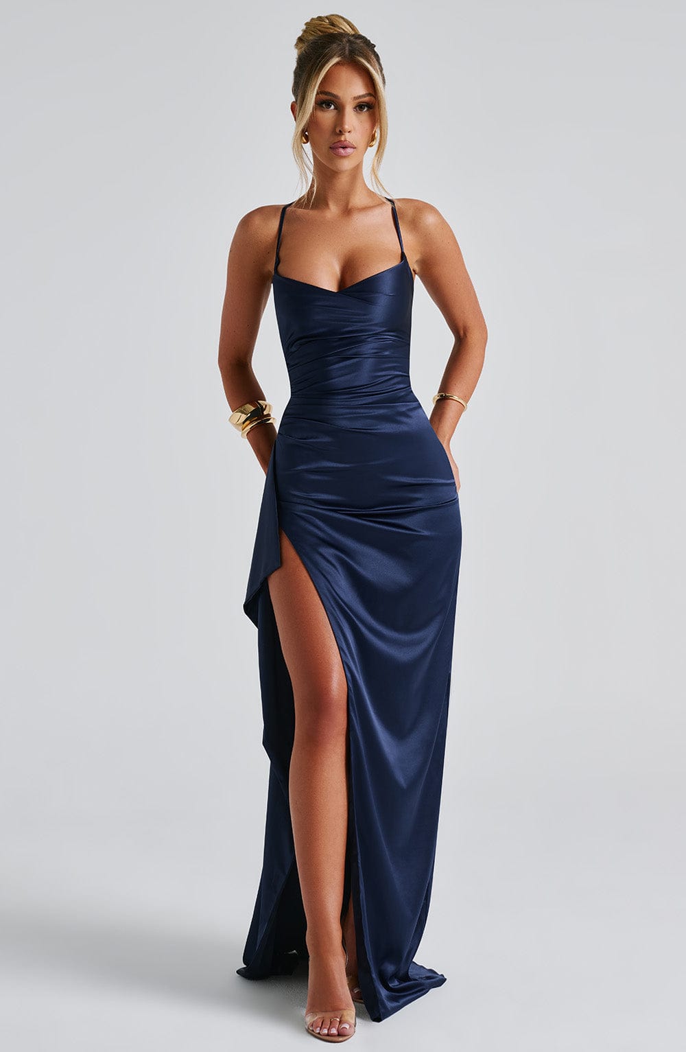 R&B | MarinR&Blaues Maxikleid