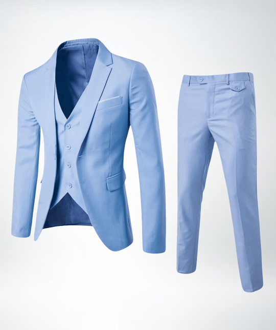 R&B Herren Slim Fit Business Anzug 2-teilig – Sakko & Hose