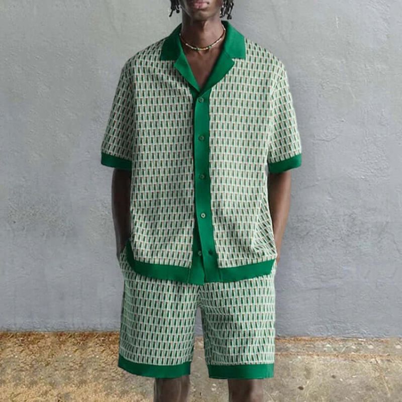 Heidi-Mode | Herren Trendiges Shirt & Kurze Hose Sommeroutfit