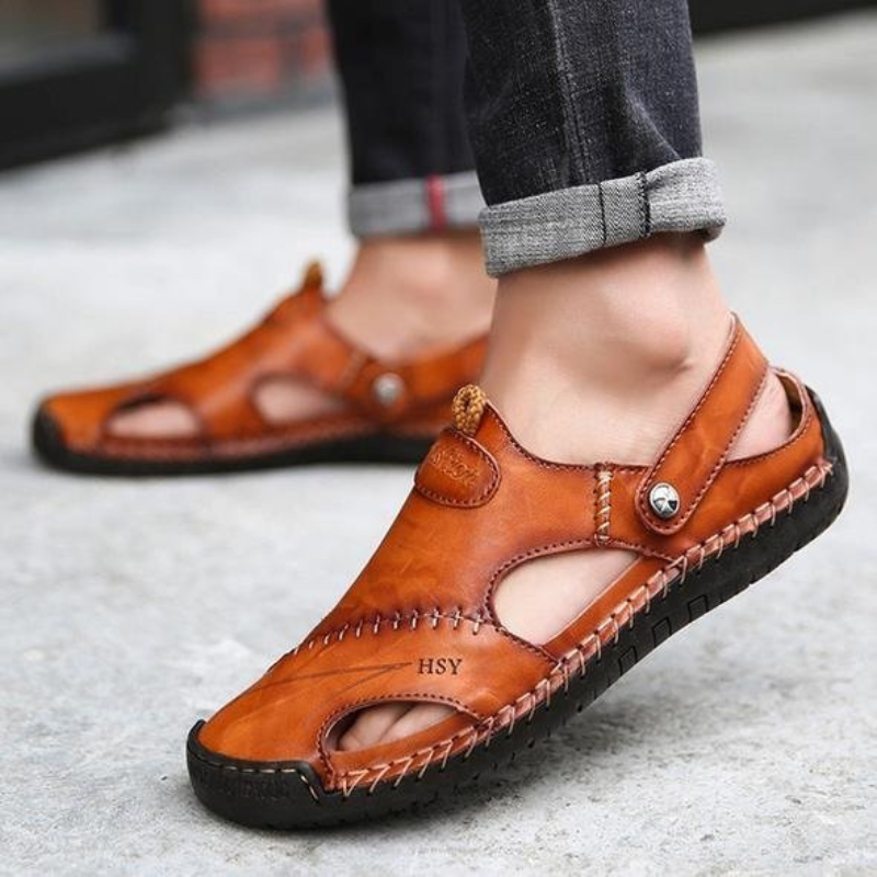 R&B | Herren Barfuss Sandalen Schwarz