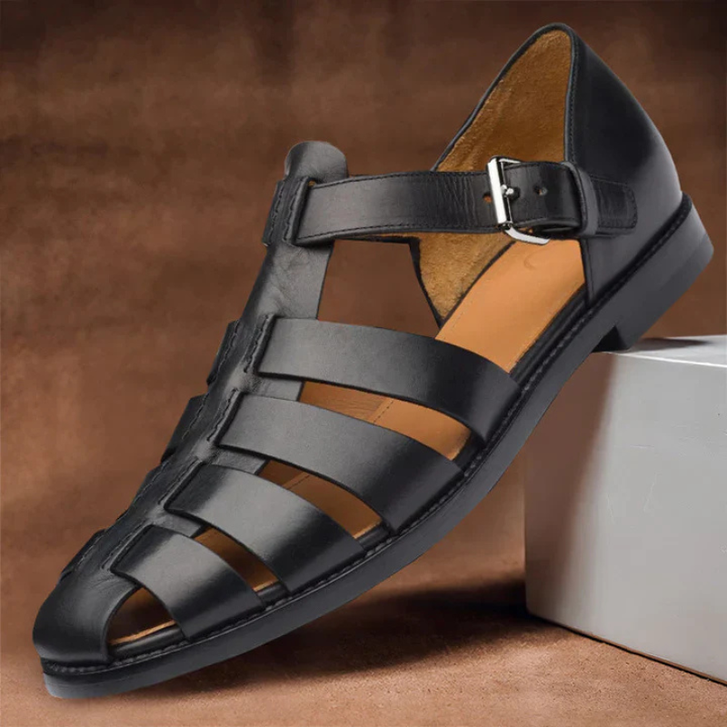R&B | Herren Bequem Sandalen Schwarz