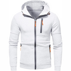 Heidi-Mode | Herren Kapuzenpulli mit Reißverschluss Schwarz Kapuzenpullover