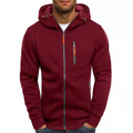 Heidi-Mode | Herren Kapuzenpulli mit Reißverschluss Schwarz Kapuzenpullover
