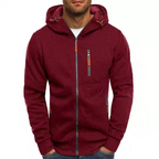 Heidi-Mode | Herren Kapuzenpulli mit Reißverschluss Schwarz Kapuzenpullover