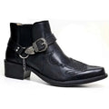 R&B | Herren Westernstiefel Schwarz Leder