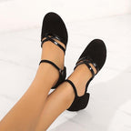 R&B | Moderne Tanzschuhe für Damen Schwarz Hochwertiges Wildleder