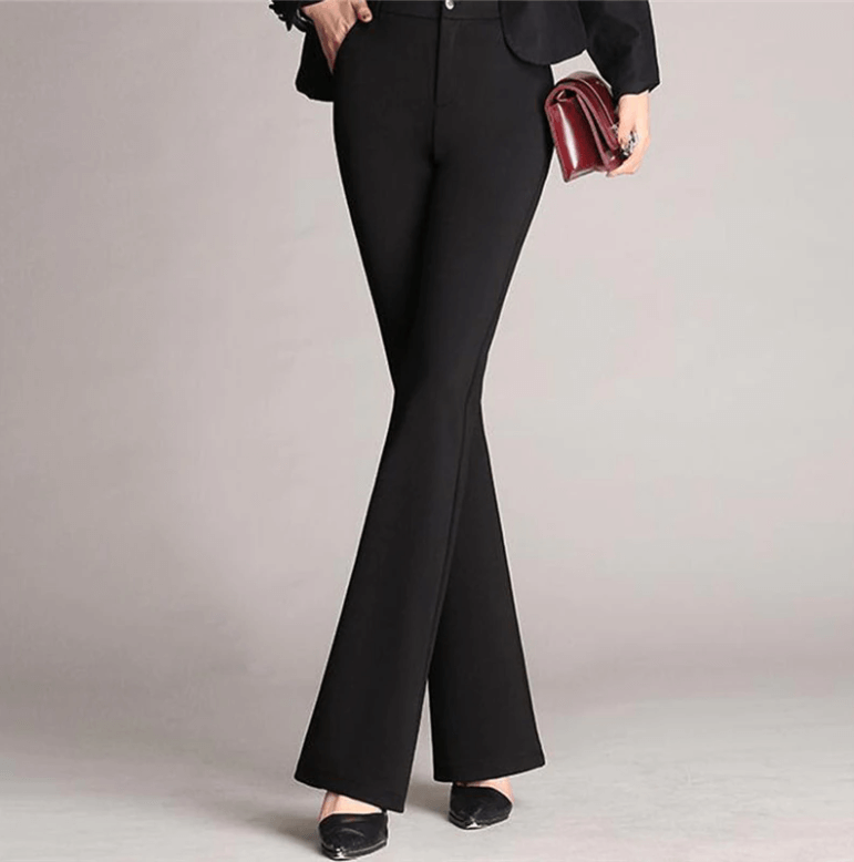 R&B | Taillierte Flared Slim-Fit Hose