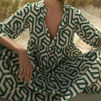 R&B | Langärmliges Kleid Mit Geometrischem Muster
