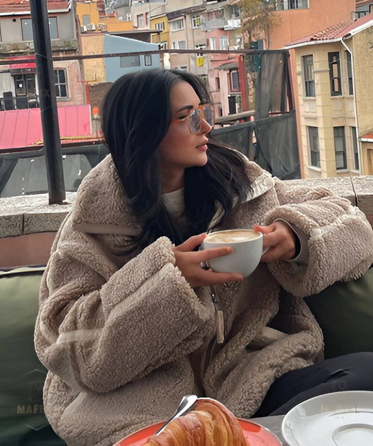 R&B | Teddyjacke In Cremeweiß