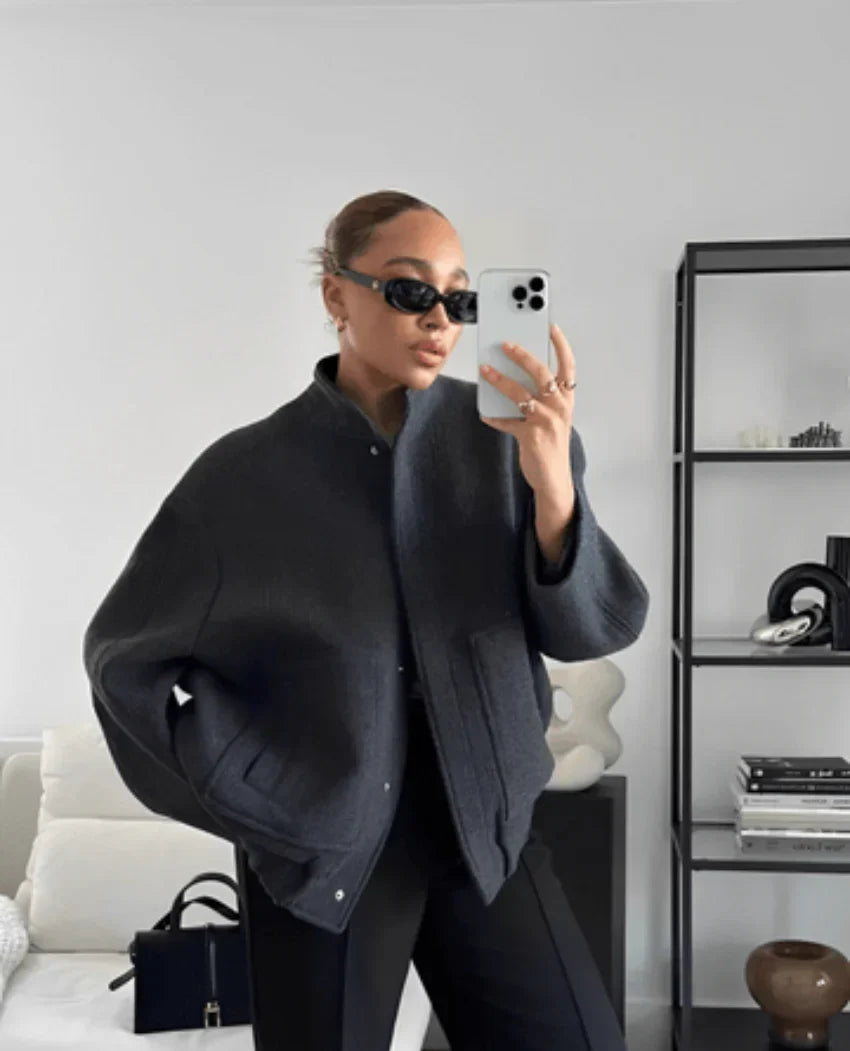 R&B | Wollmischung Übergröße Jacke