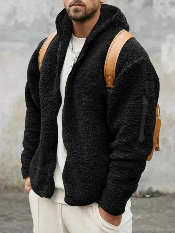 R&B | Kapuzenfleece Männer Winterjacke