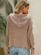 R&B | Hole Frauen Strickjacke Pullover