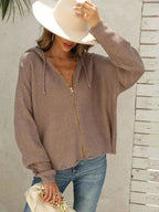 R&B | Hole Frauen Strickjacke Pullover