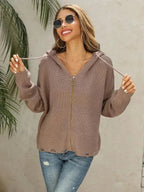 R&B | Hole Frauen Strickjacke Pullover