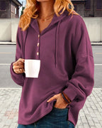 R&B | Hoodie mit Knopfverschluss