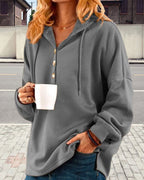 R&B | Hoodie mit Knopfverschluss