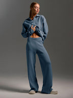 R&B | Loungewear Set - Oversized Pullover mit Kragen und Weiten Hosen - Perfekt für Zuhause & Freizeit